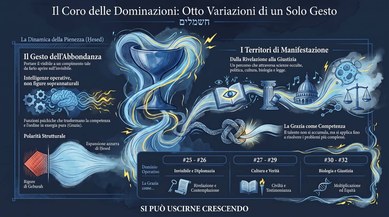 Le otto intelligenze delle Dominazioni: variazioni di un unico gesto.