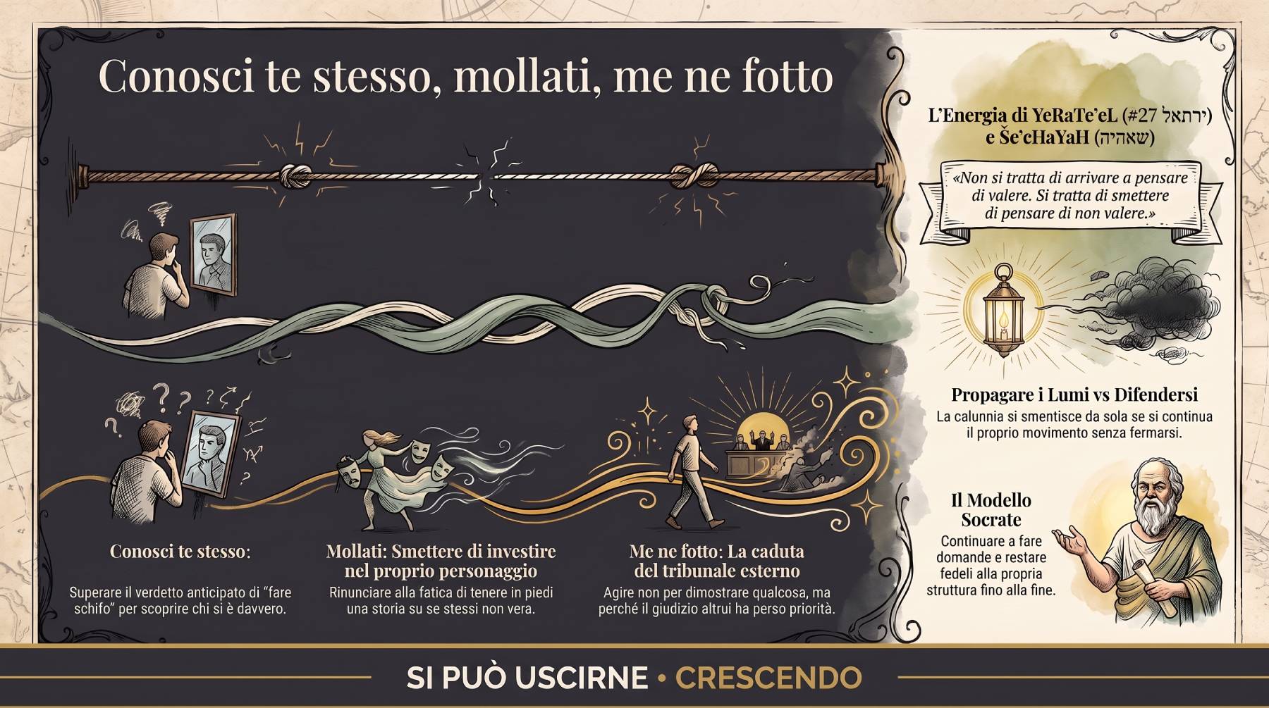 Conosci te stesso, mollati, me ne fotto — serata del Corpus Sibaldianum del 6 agosto 2026.