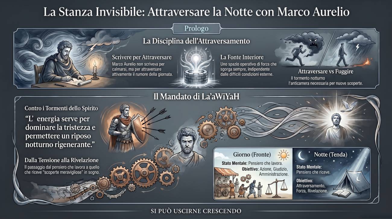 Marco Aurelio nell'accampamento sul Danubio — infografica Corpus Sibaldianum angelo 17 LaʼaWiYaH
