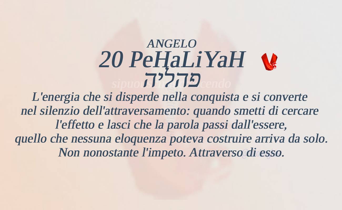 Copertina # 20 PeHaLiYaH: la parola che cerca l'altezza senza passare dall'essere.