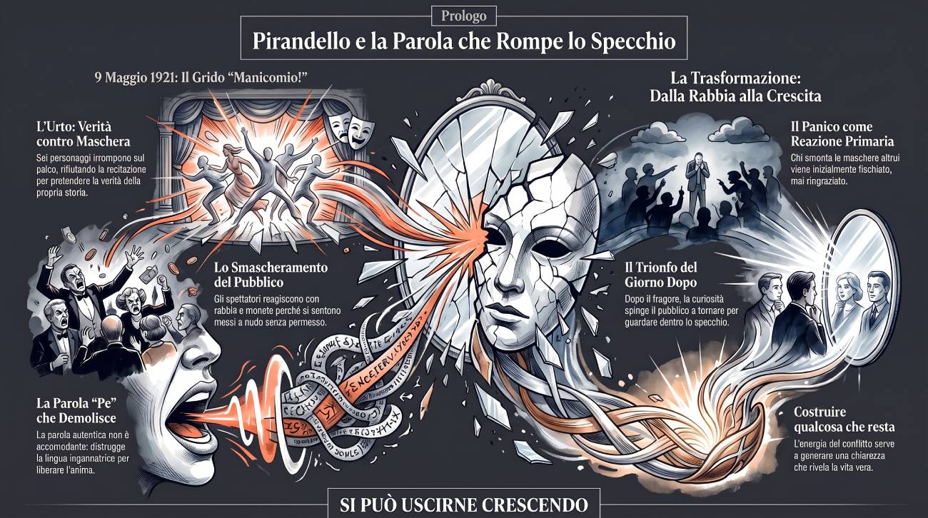 Infografica Prologo # 20 PeHaLiYaH: Pirandello, specchio e verità teatrale.