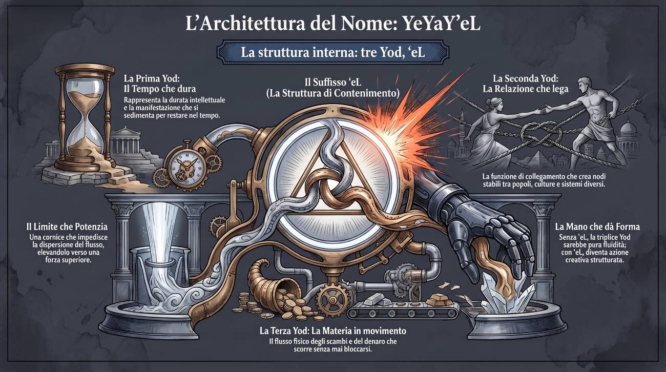 Infografica Parte II #22 YeYaYʼeL: la struttura interna del nome.