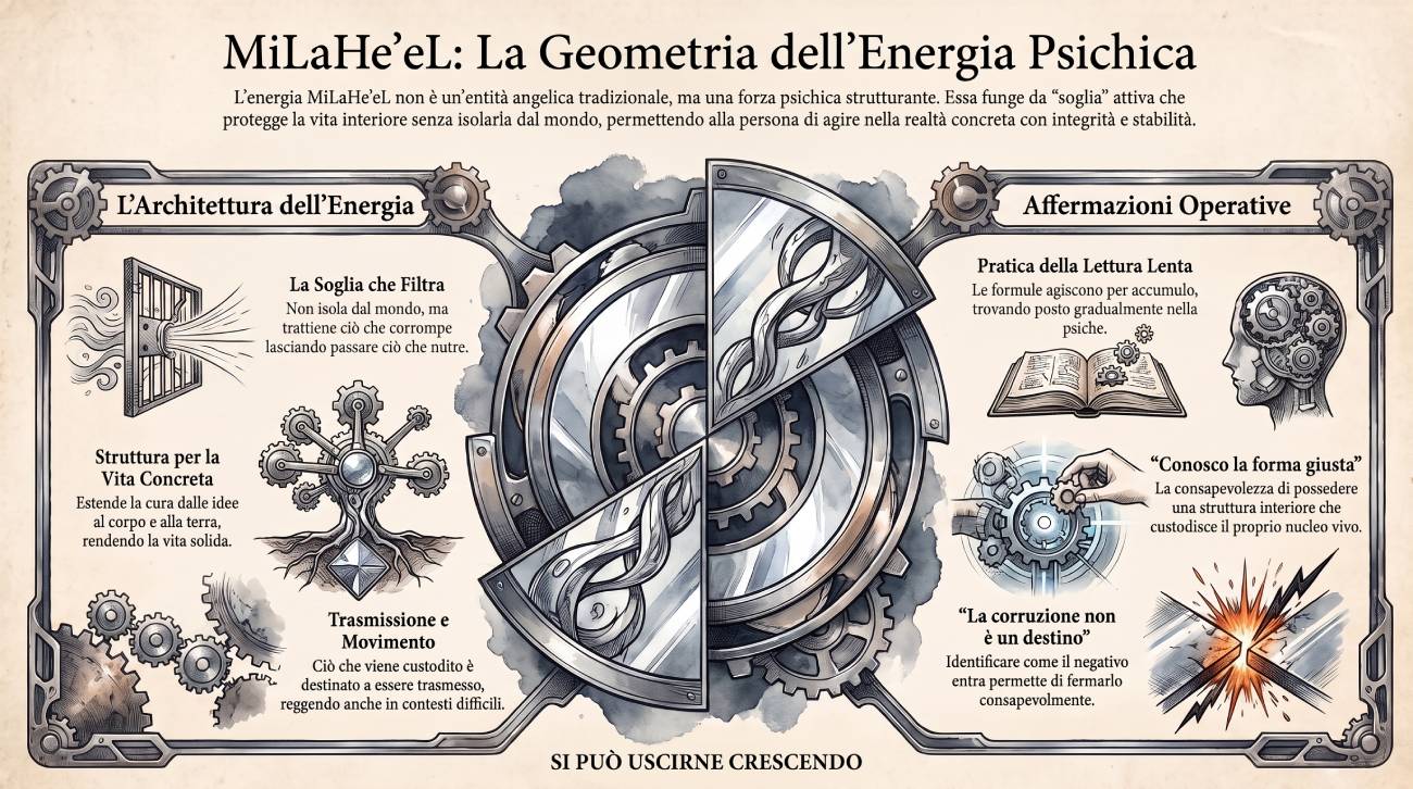 Infografica Affermazioni #23 MiLaHeʼeL: affermazioni per lavorare con questa energia.