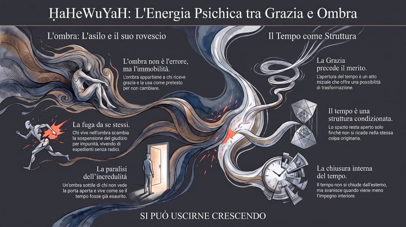 Infografica Parte IV #24 ḤaHeWuYaH: l'ombra, l'asilo e il tempo come struttura.