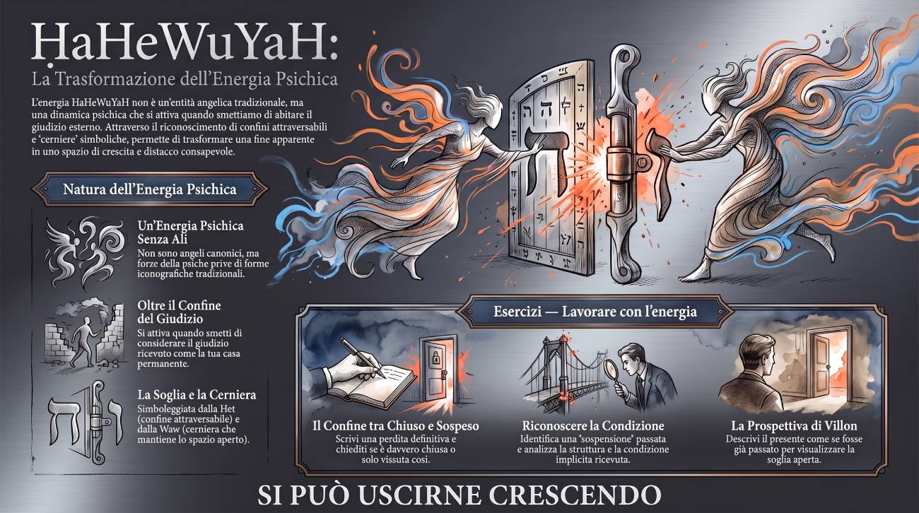Infografica Esercizi #24 ḤaHeWuYaH: strumenti pratici per lavorare con questa energia.