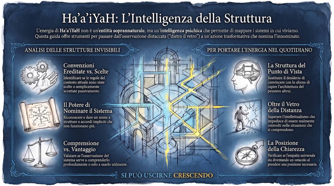 Infografica Domande #26 HaʼaʼiYaH: domande operative per lavorare con l'energia nel quotidiano.