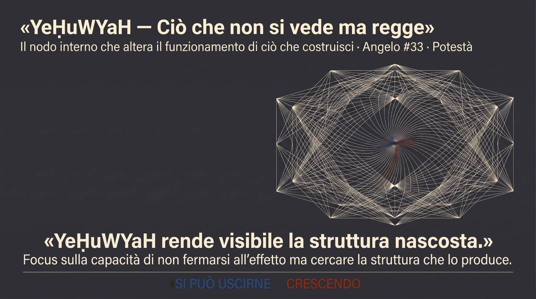 YeḤuWYaH - Ciò che non si vede ma regge - Illustrazione per il trentatreesimo genio della tradizione cabalistica
