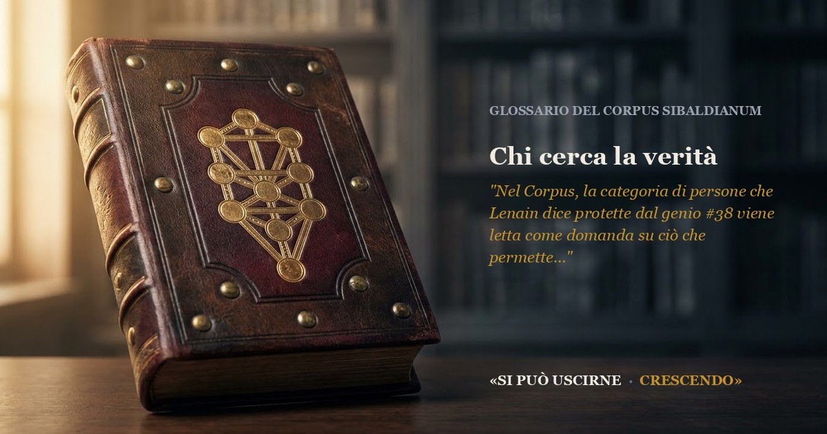 Immagine di copertina — Chi cerca la verità («ceux qui cherchent la vérité»)