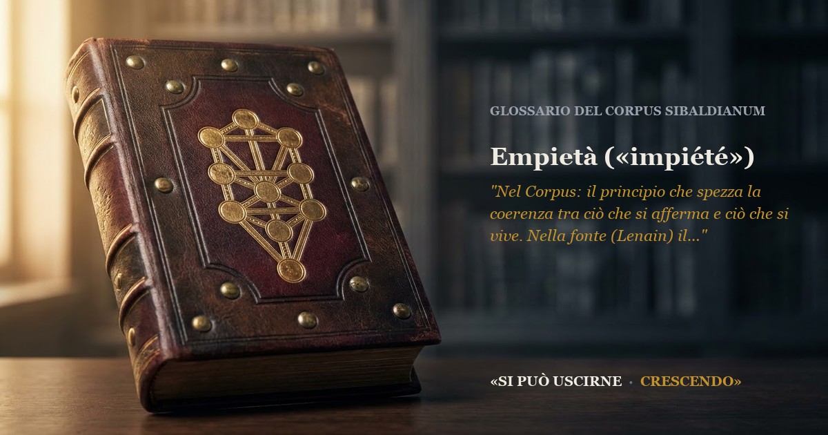 Immagine di copertina — Empietà («impiété»)