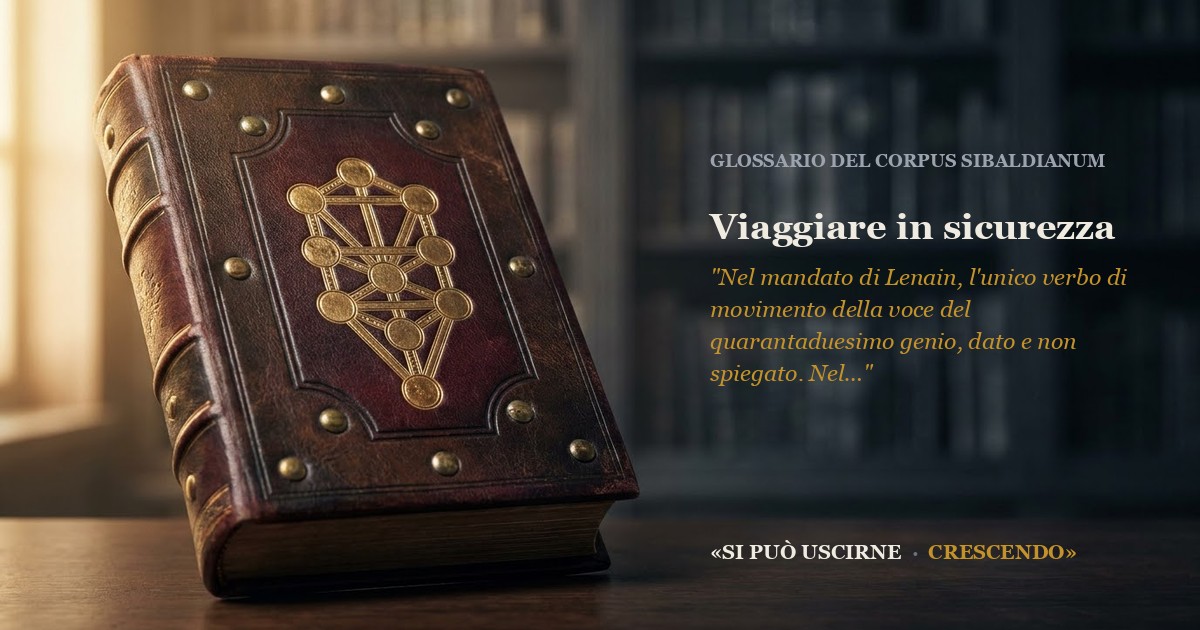 Immagine di copertina — Viaggiare in sicurezza («voyager en sûreté»)
